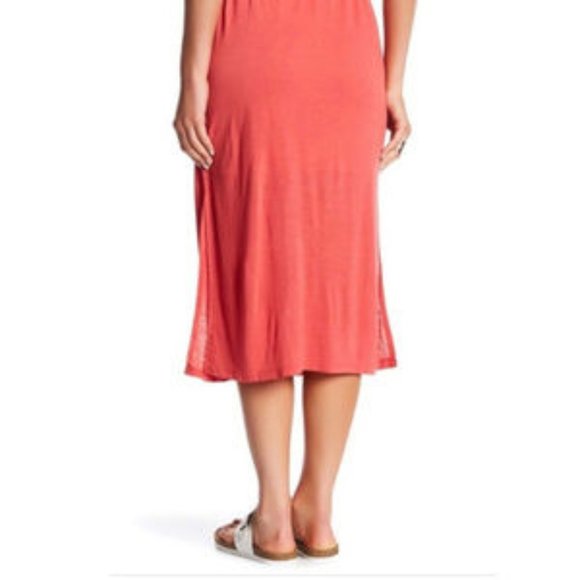 Olive + Oak Emily Dress Dark Coral Size M - Picture 6 of 8